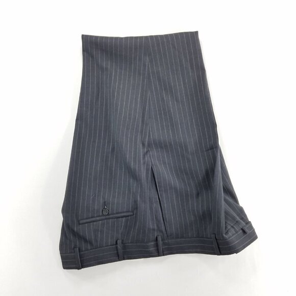 Coppley Suit Gray Pinstripe 2-Pc 44R 38x30.5 Bill Paul Pure Wool Blazer Jacket - Picture 7 of 8